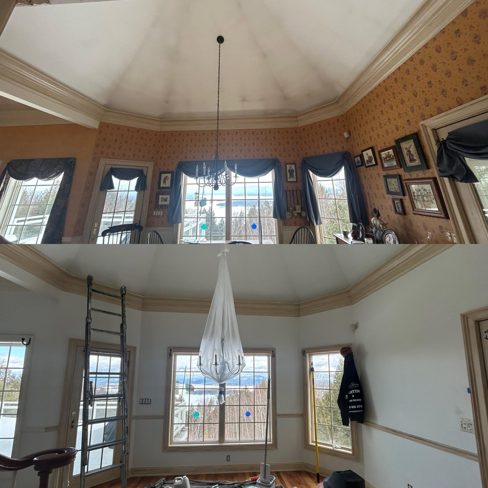Wallpaper Removal & Interior Paint — 4,000 Sq Ft Mountain Home, Gilford, NH — photo 4