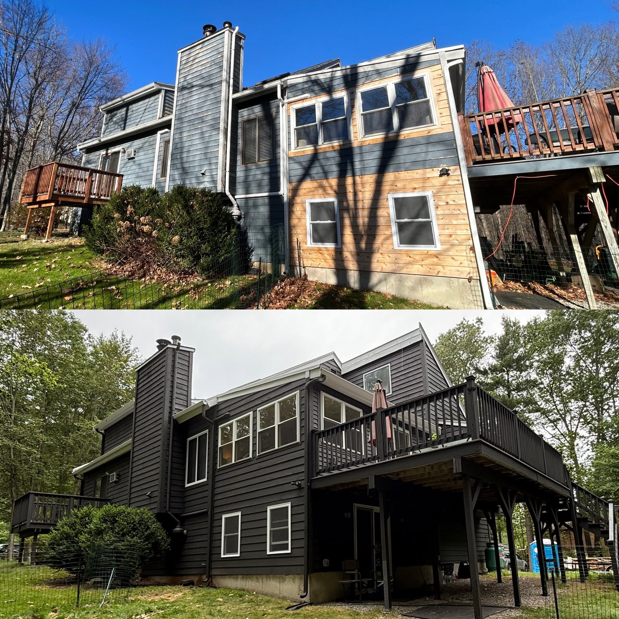 Modern Exterior Transformation — Before & After, Hampstead, NH — photo 1