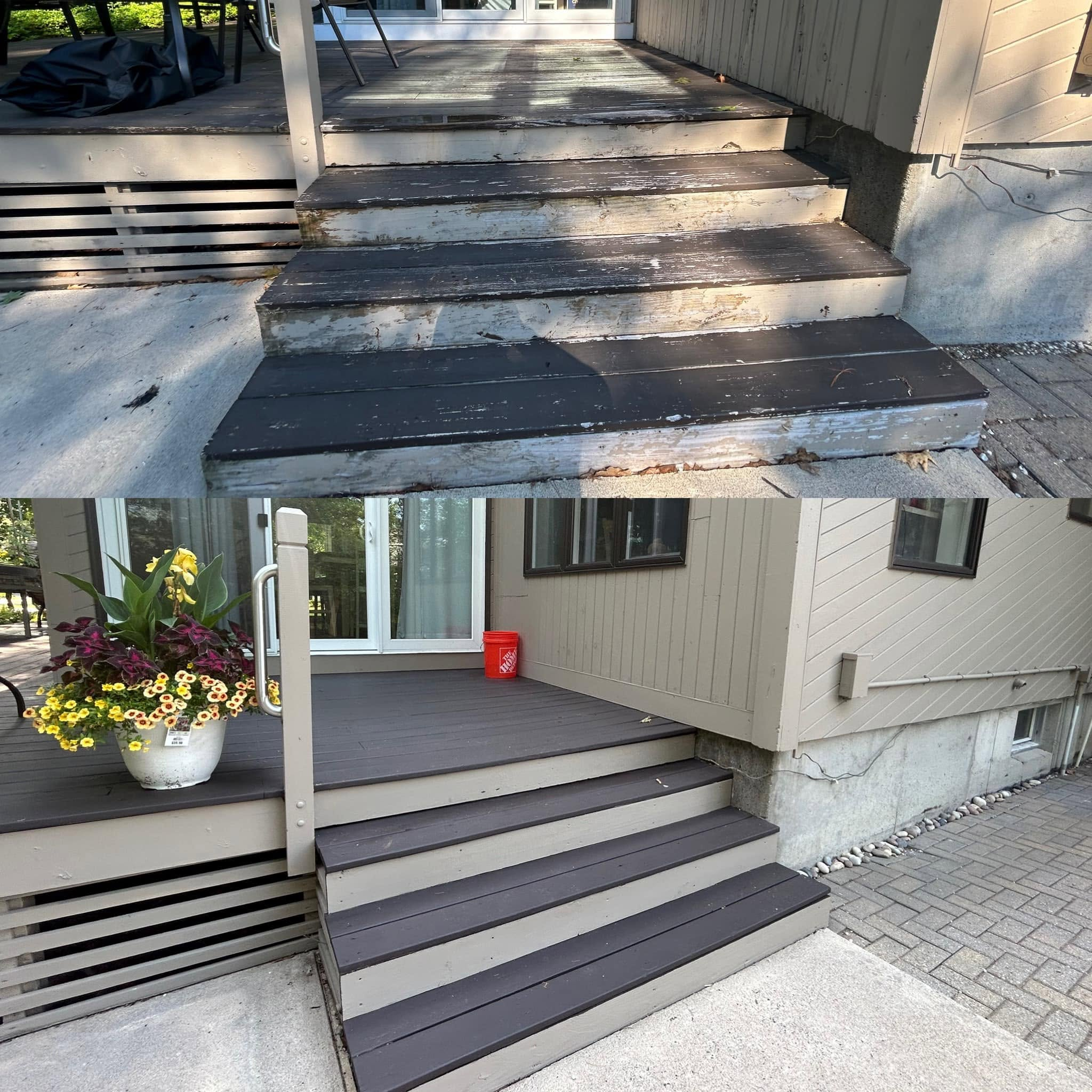 Rotted Wood Replacement, Exterior Paint & Deck Stain — photo 1