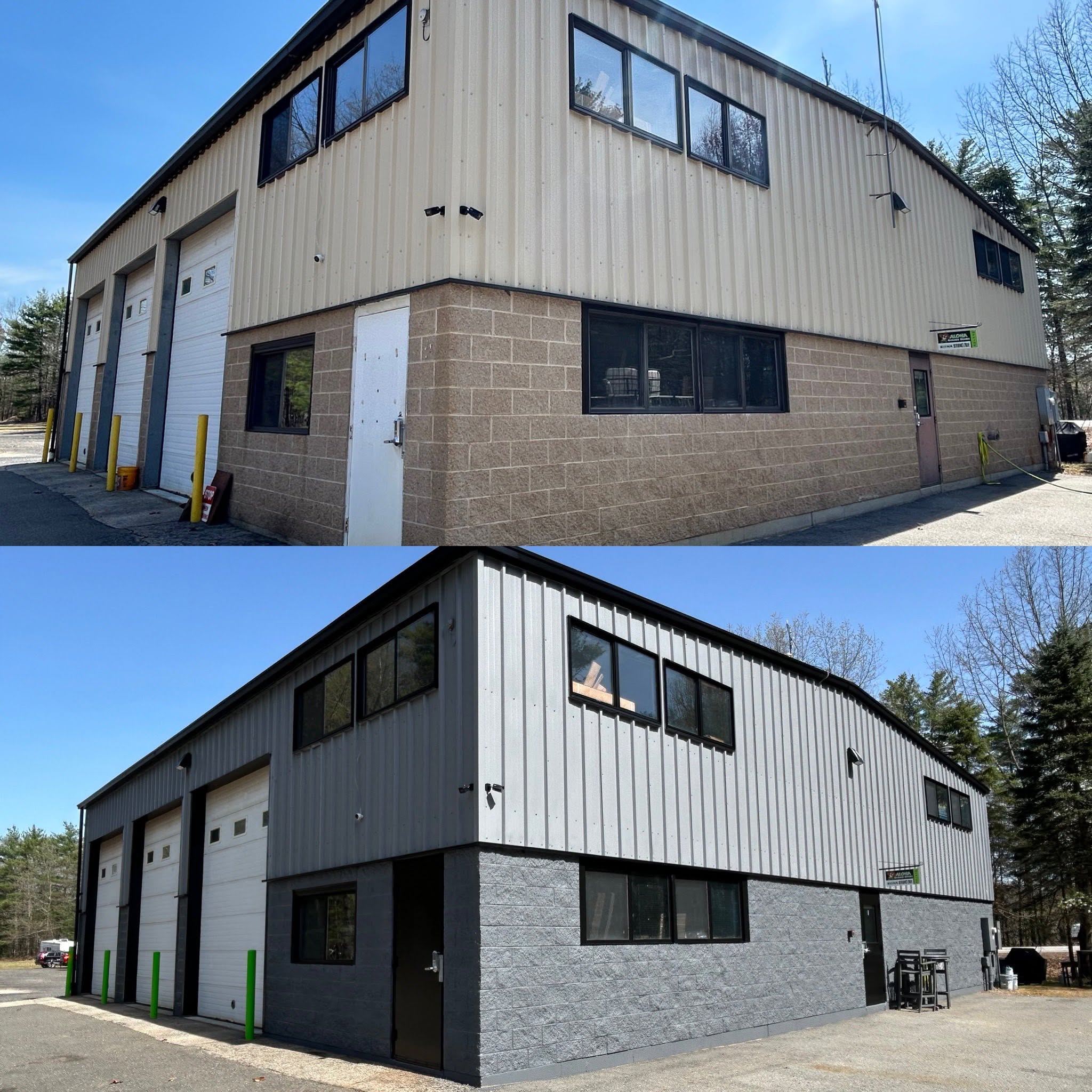 Commercial Exterior Paint — Before & After, Kingston, NH — photo 1