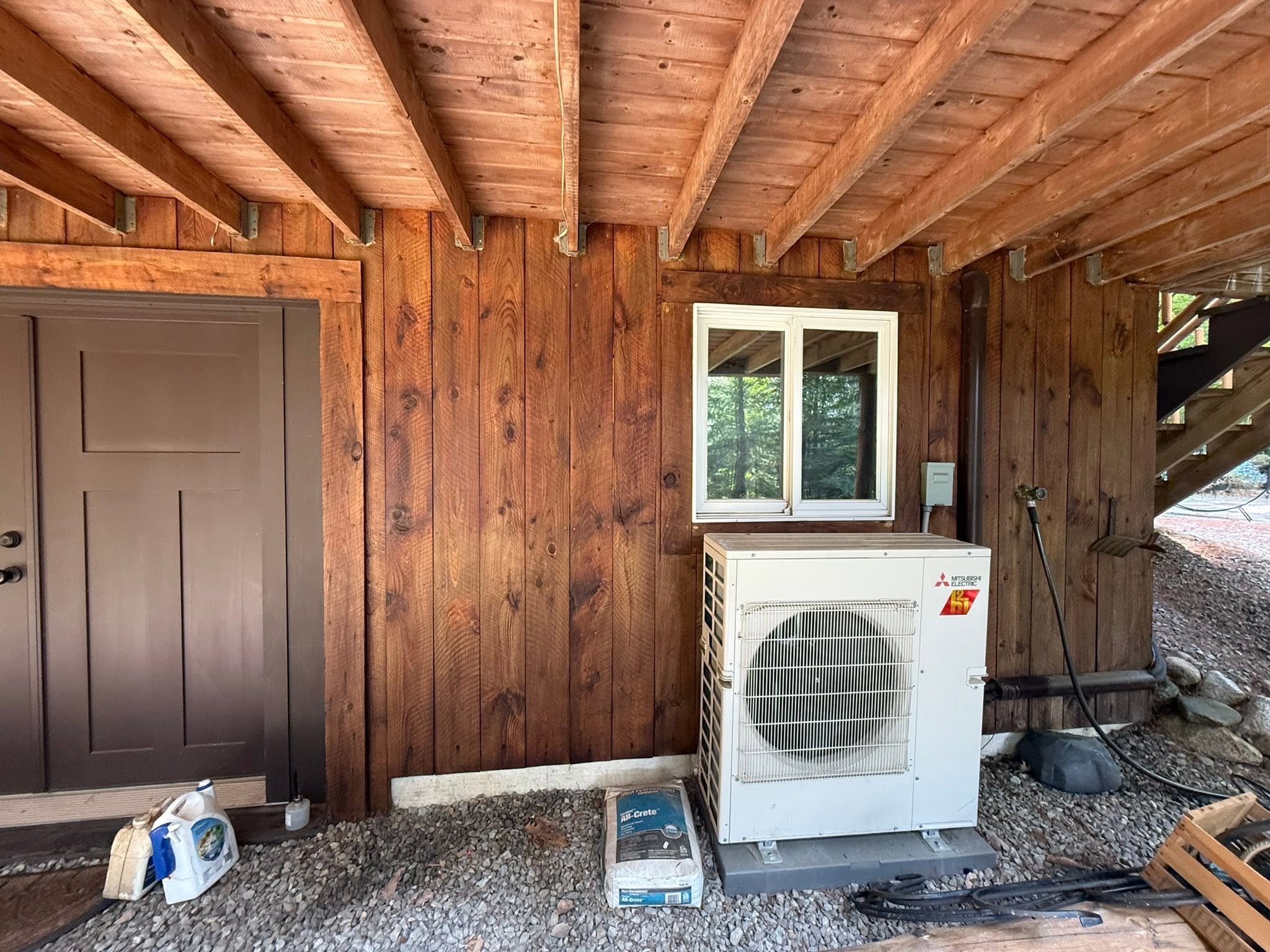 Log Cabin Exterior Stain & Trim Paint — Moultonborough, NH — photo 1