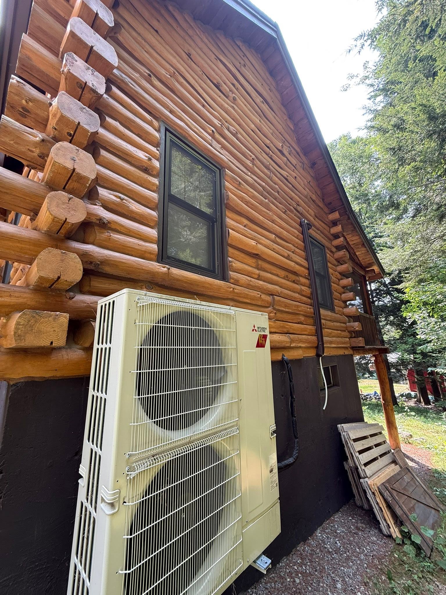 Log Cabin Exterior Stain & Trim Paint — Moultonborough, NH — photo 2