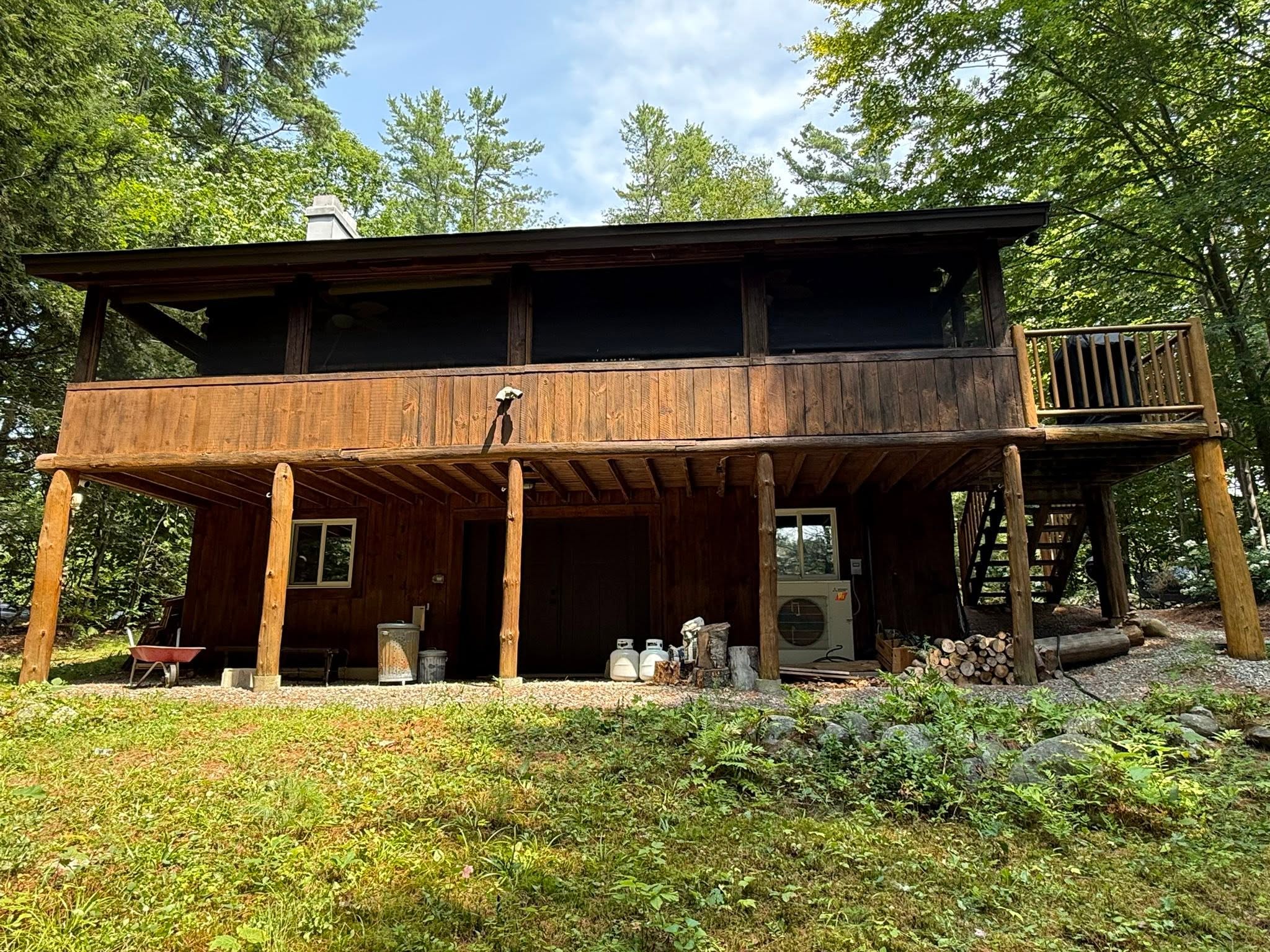 Log Cabin Exterior Stain & Trim Paint — Moultonborough, NH — photo 3