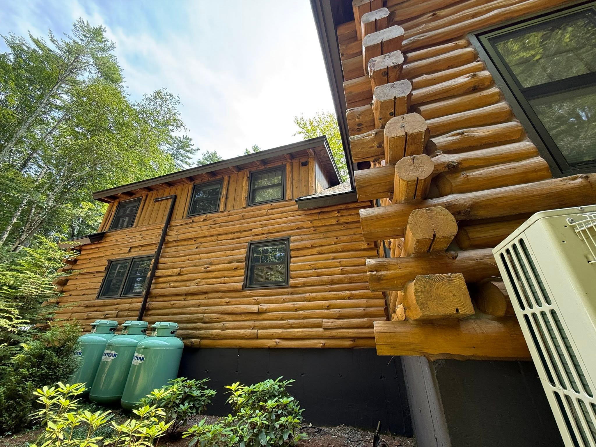 Log Cabin Exterior Stain & Trim Paint — Moultonborough, NH — photo 6