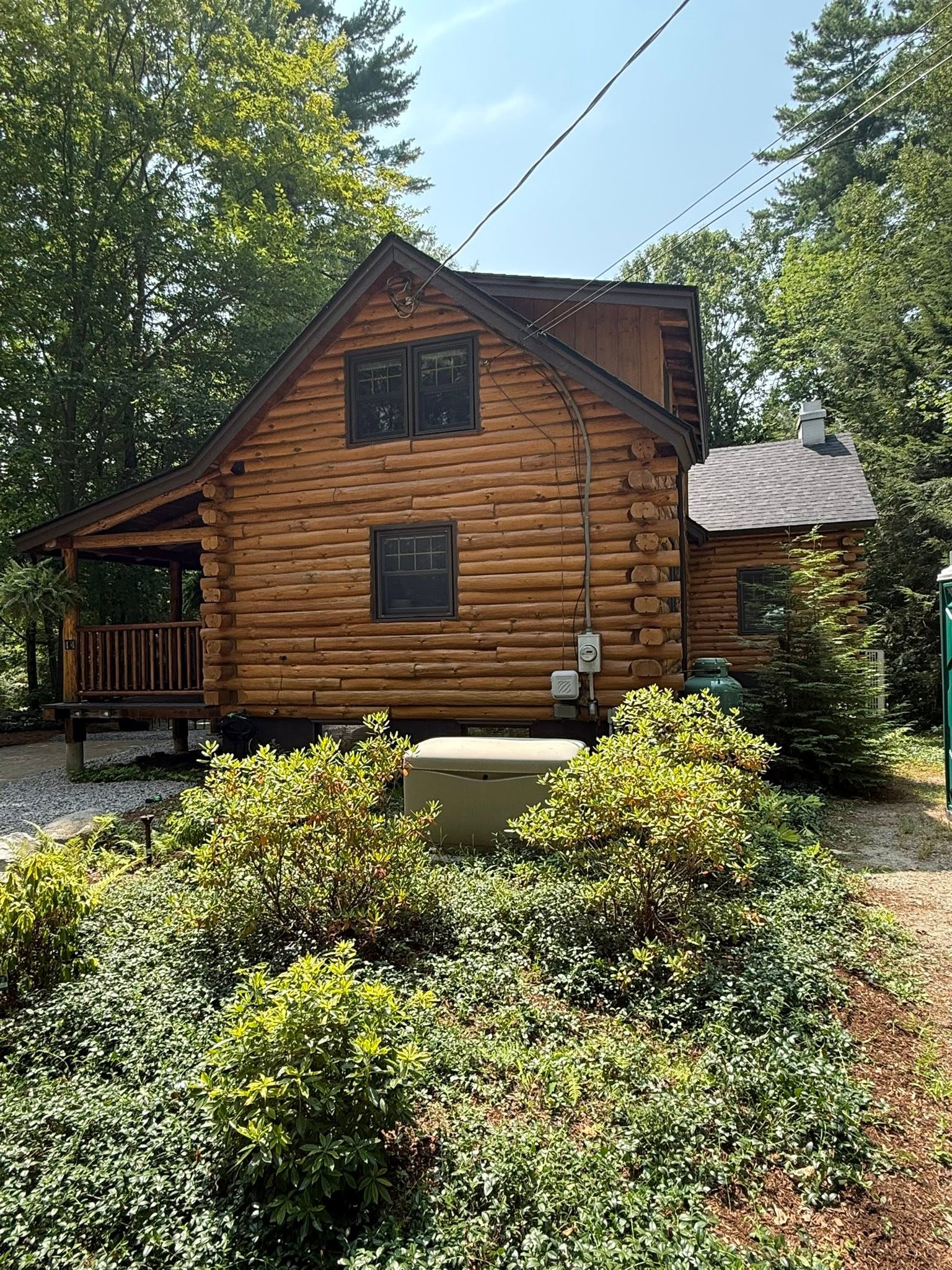 Log Cabin Exterior Stain & Trim Paint — Moultonborough, NH — photo 8