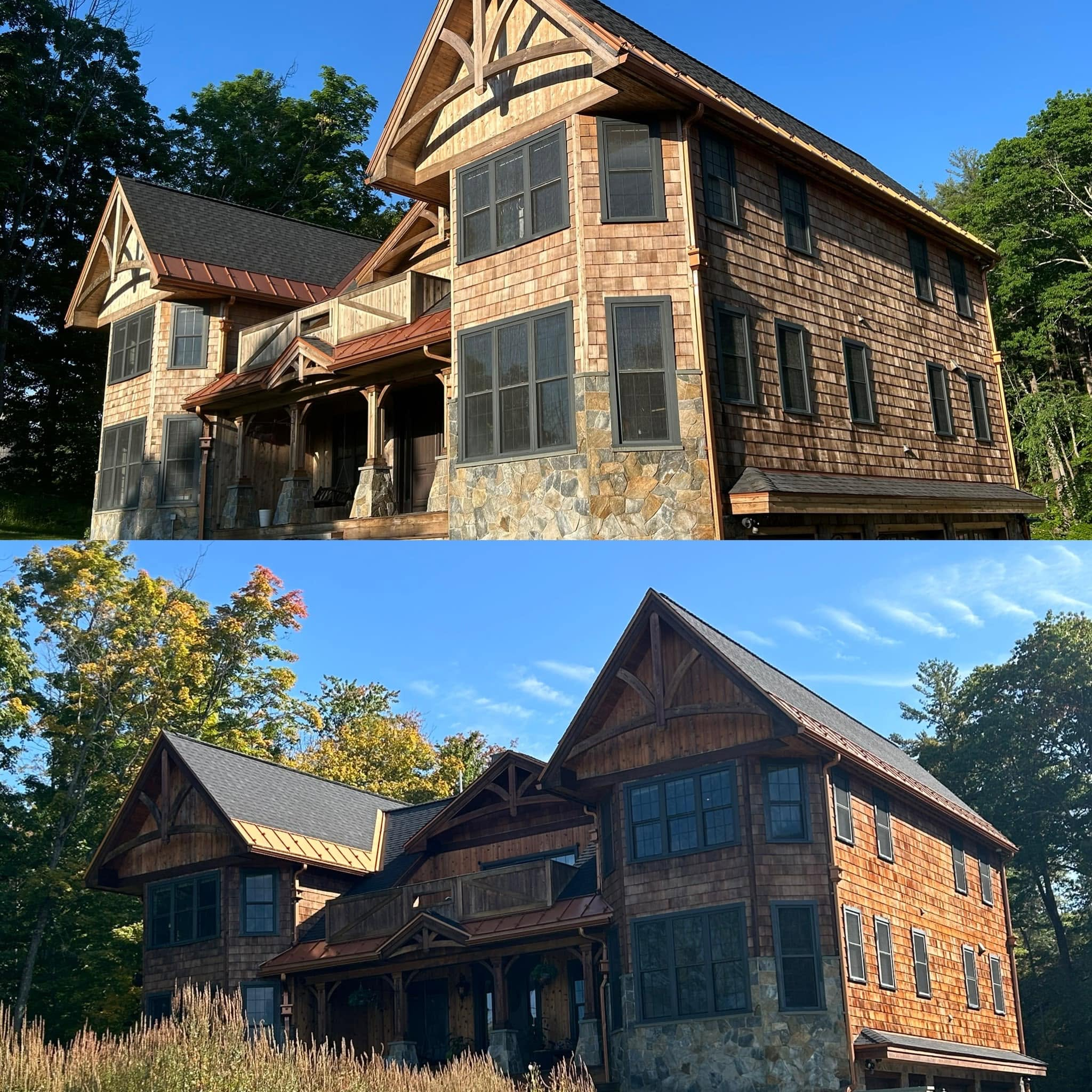 Custom Timber-Frame Home & Barn — Translucent Penetrating Oil Stain — photo 4