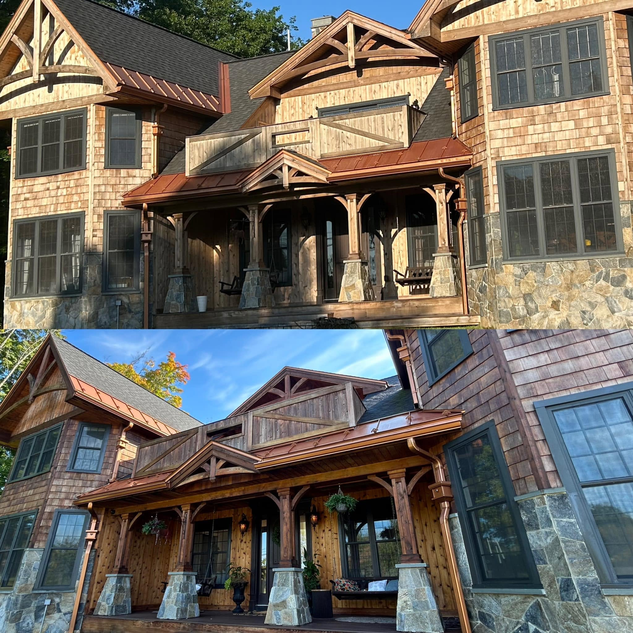 Custom Timber-Frame Home & Barn — Translucent Penetrating Oil Stain — photo 5