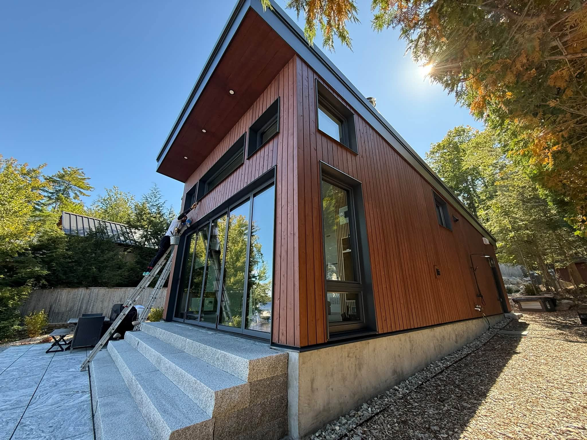 Lakes Region Exterior Repaint — Semi-Transparent Stain & Trim — NH Lakes Region