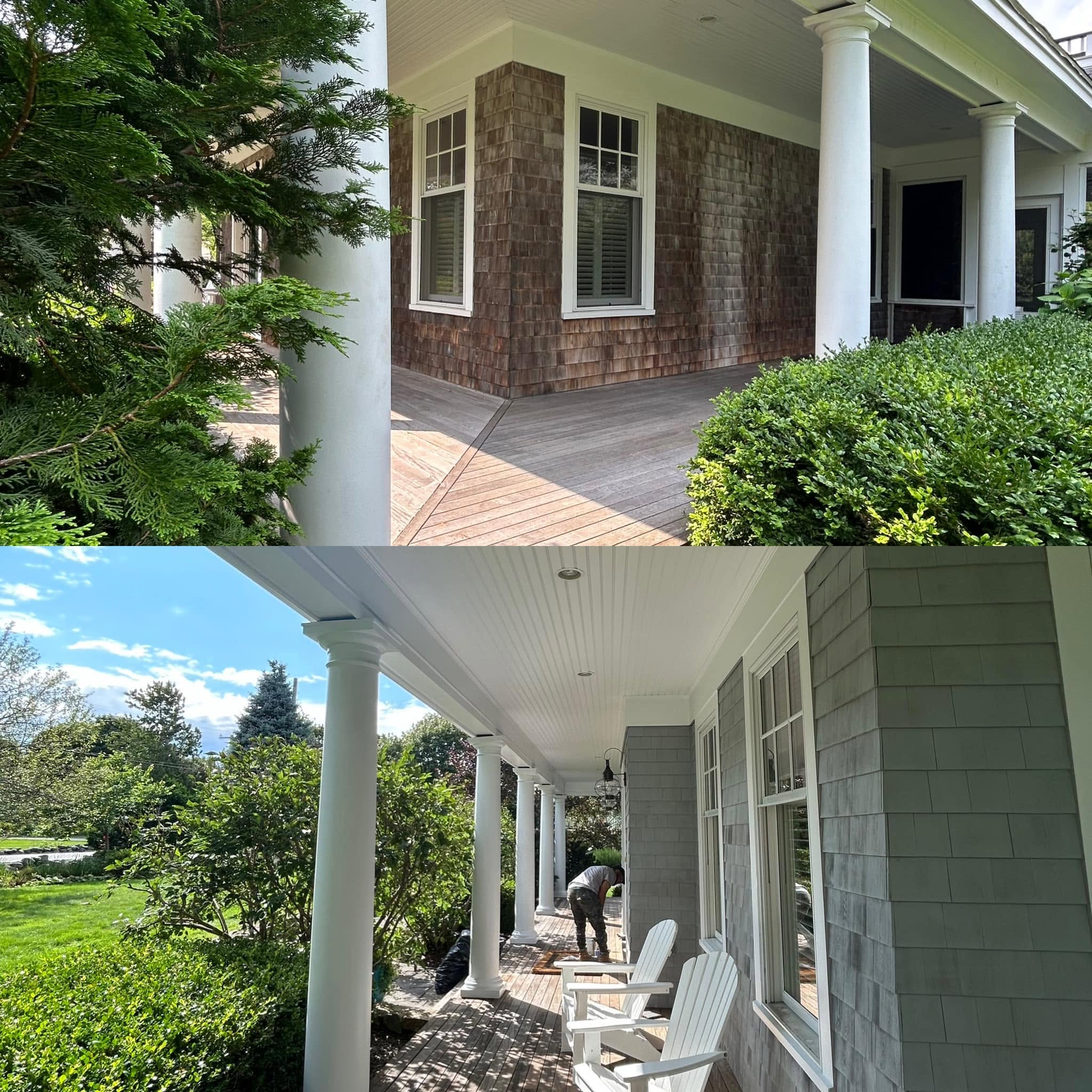 Seacoast Shingle Estate — New Roof & Arborcoat Bleached Gray — photo 9