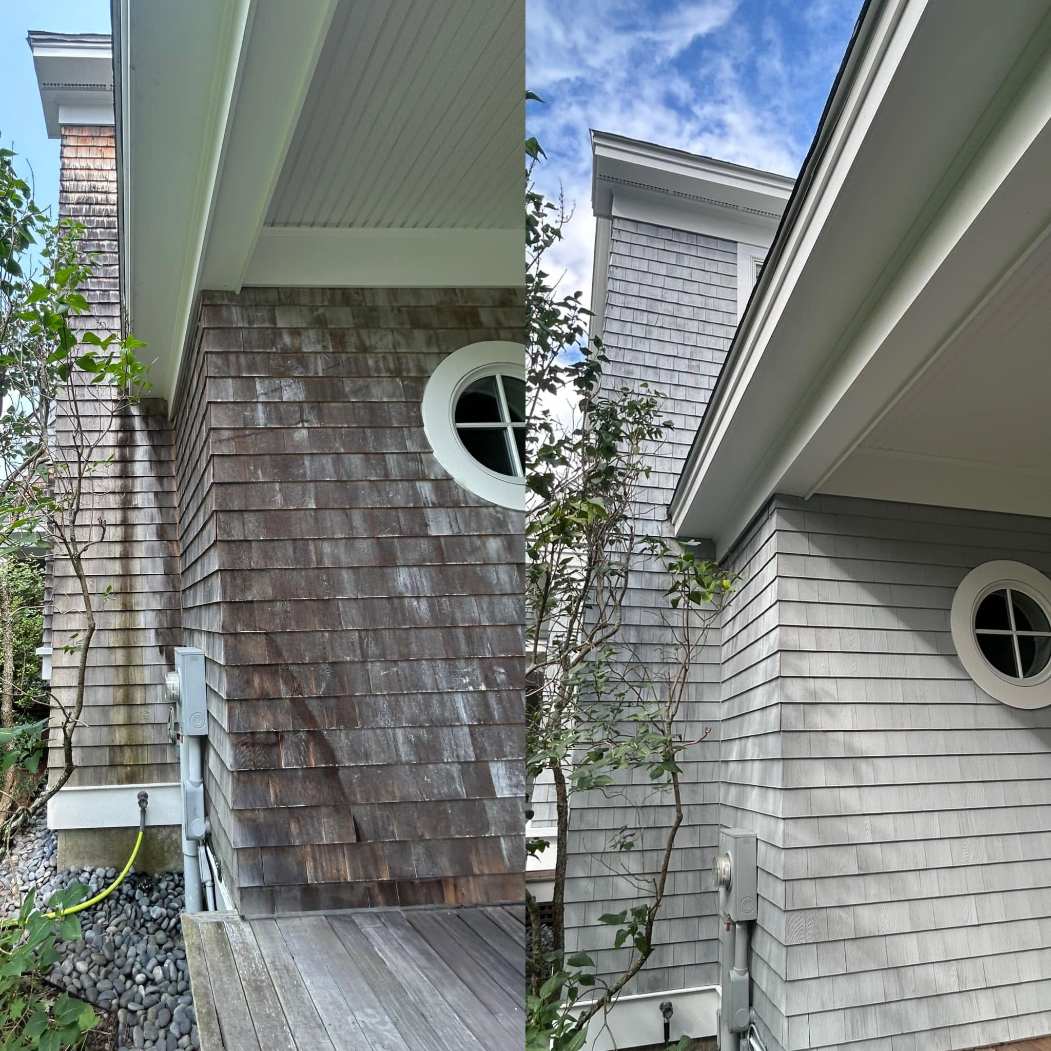 Seacoast Shingle Estate — New Roof & Arborcoat Bleached Gray — photo 10