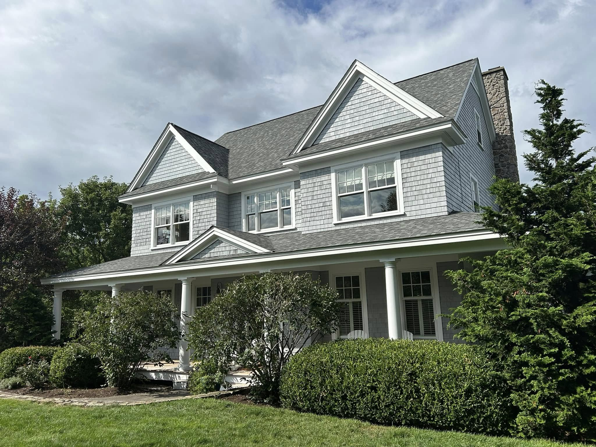 Seacoast Shingle Estate — New Roof & Arborcoat Bleached Gray — photo 11