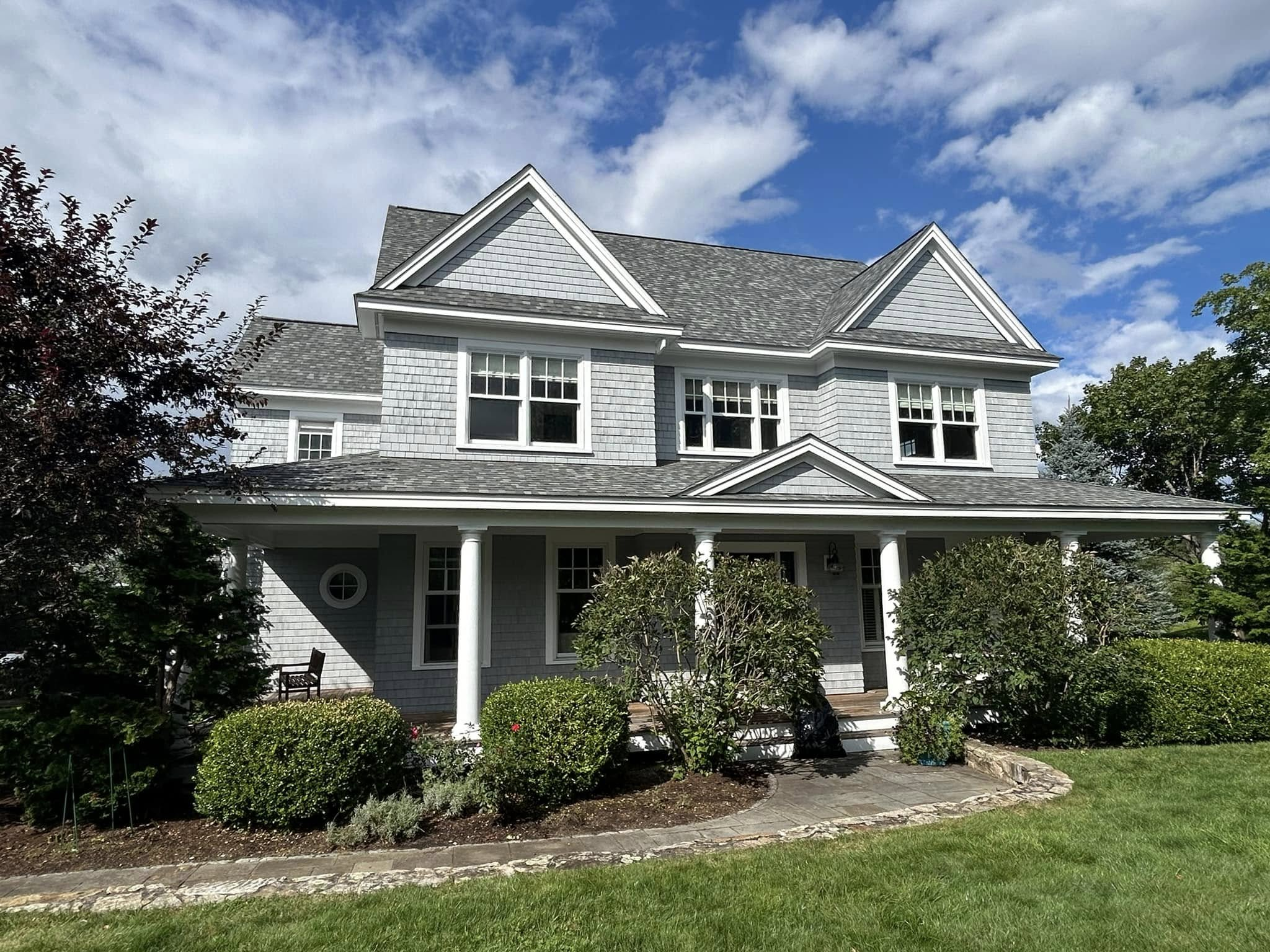 Seacoast Shingle Estate — New Roof & Arborcoat Bleached Gray — photo 12