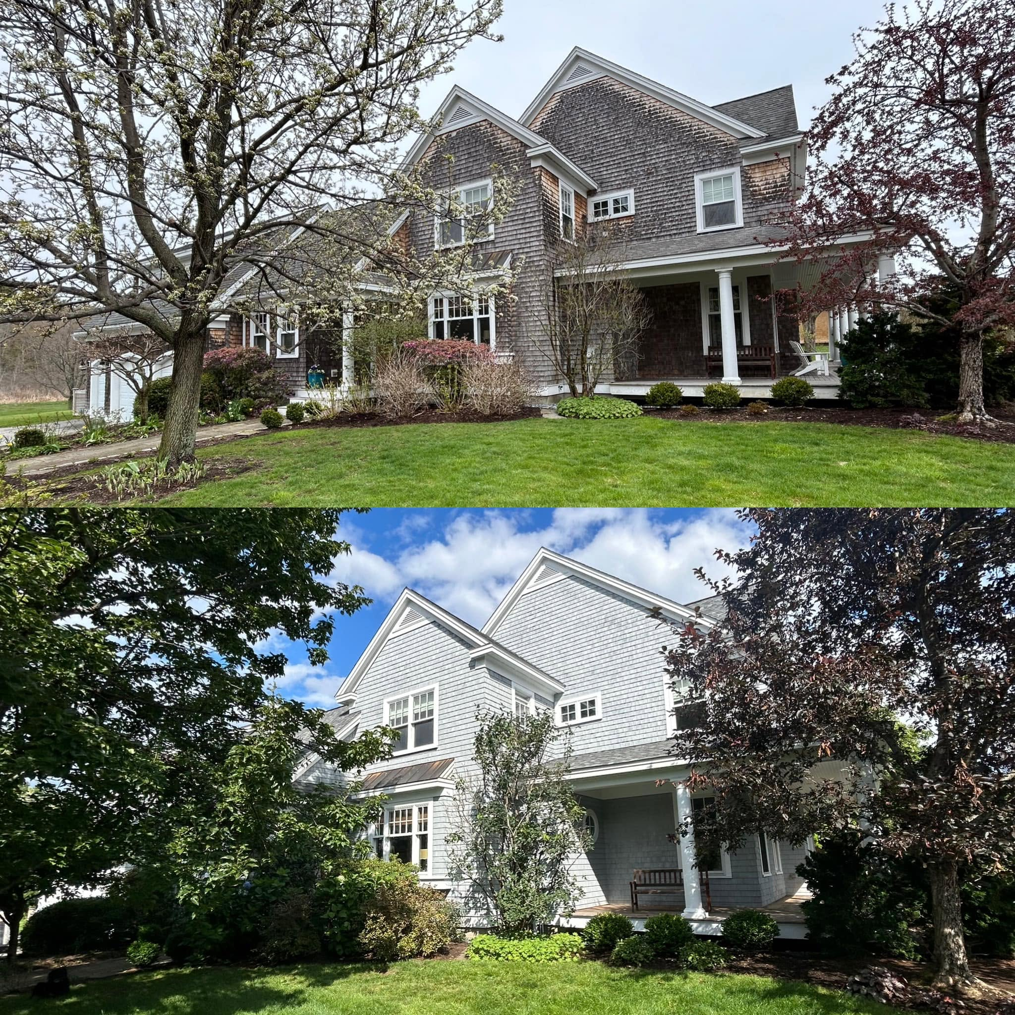 Seacoast Shingle Estate — New Roof & Arborcoat Bleached Gray — photo 2