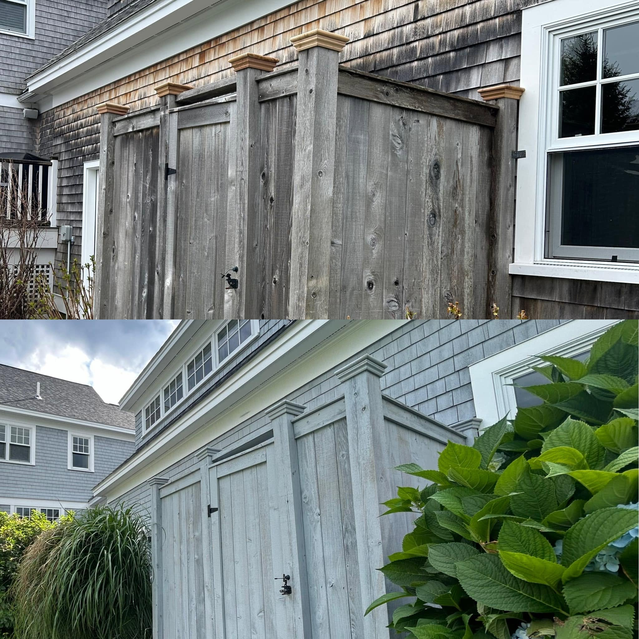 Seacoast Shingle Estate — New Roof & Arborcoat Bleached Gray — photo 5