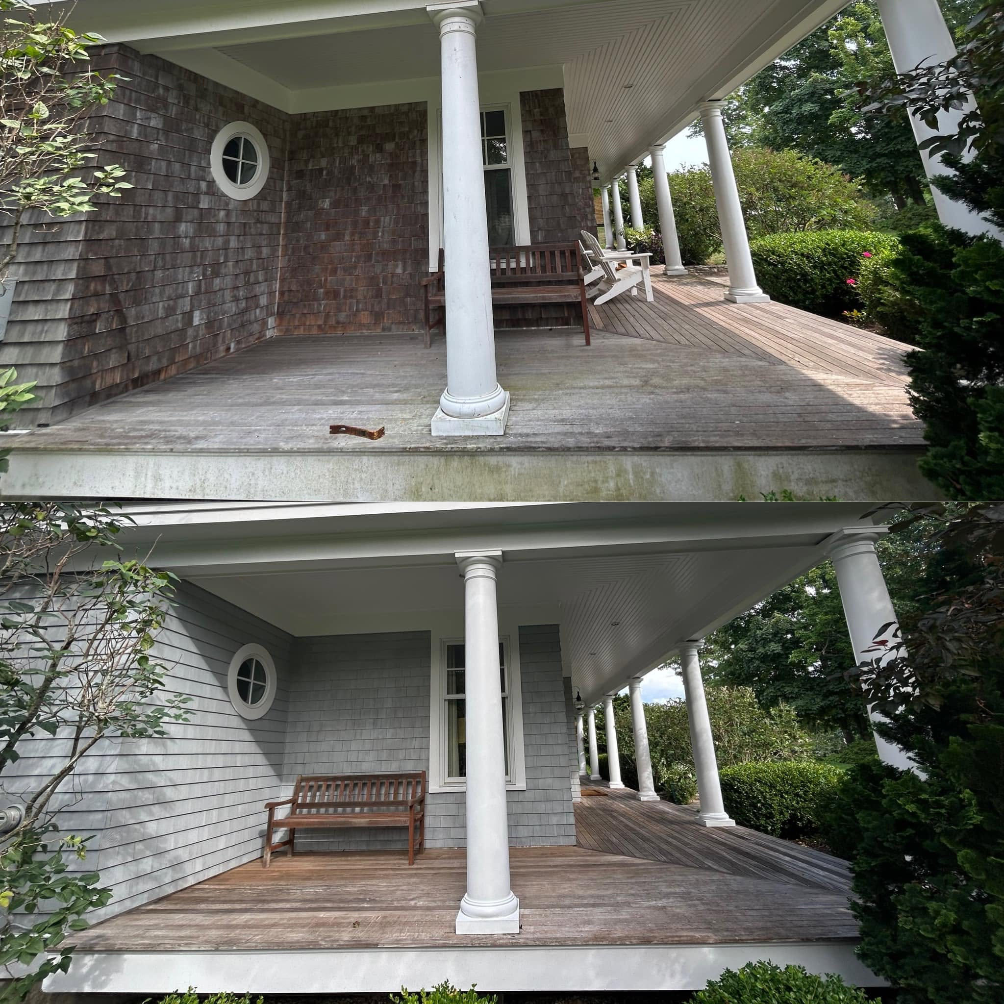 Seacoast Shingle Estate — New Roof & Arborcoat Bleached Gray — photo 6