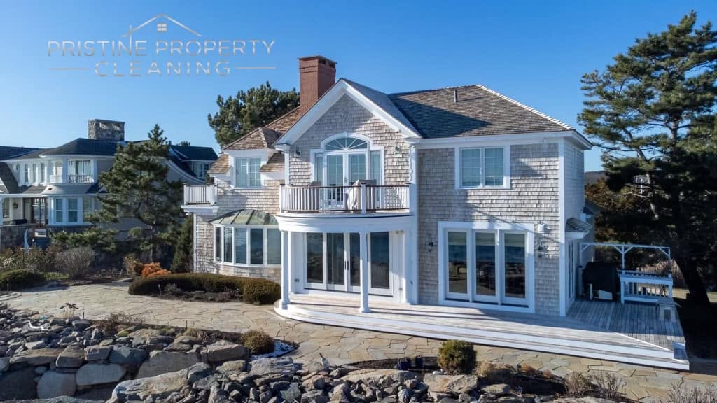 Oceanfront Cedar Shingle Home — Exterior Washing — photo 1