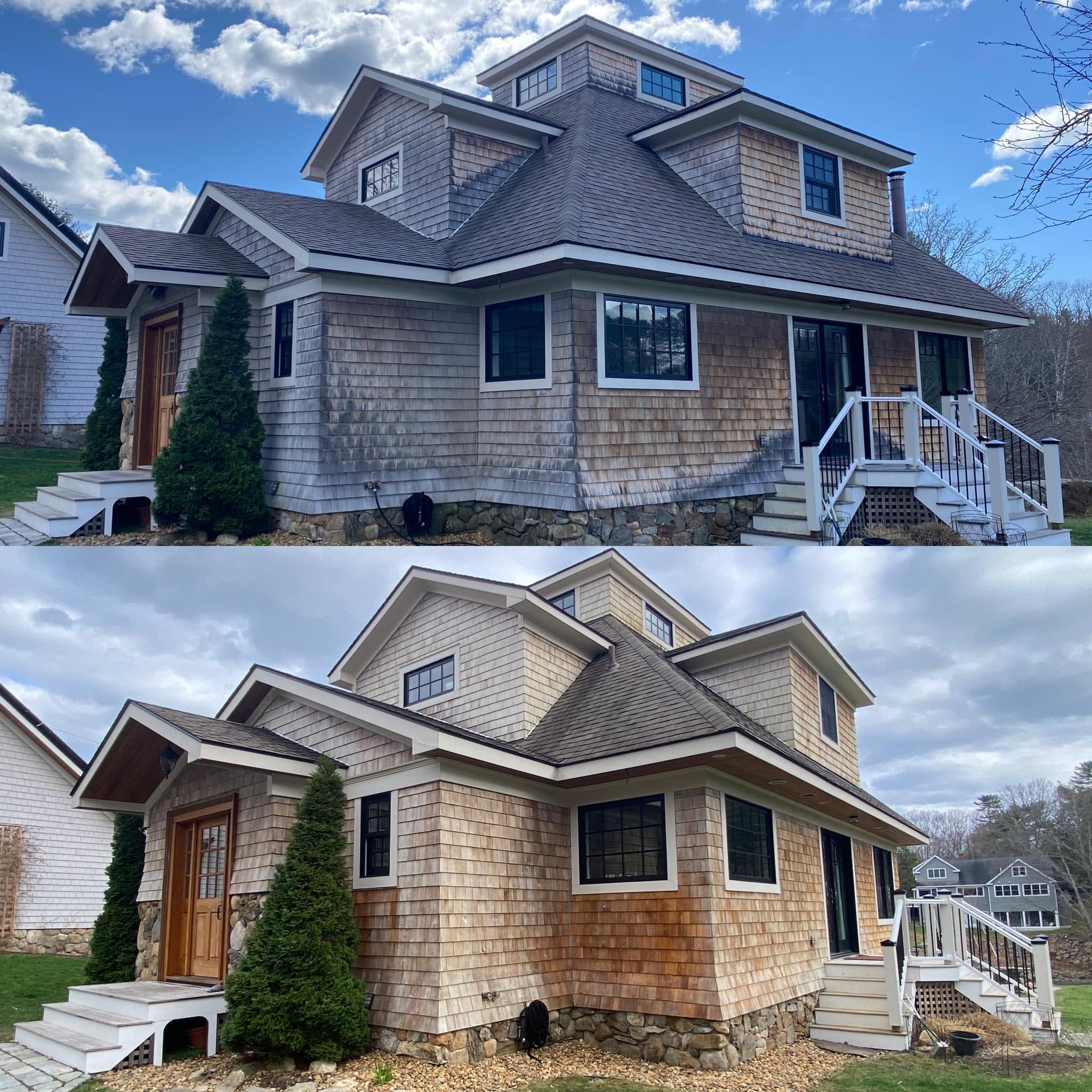 Cedar Roof & Siding Restoration — 8 Hours Apart — New Hampshire