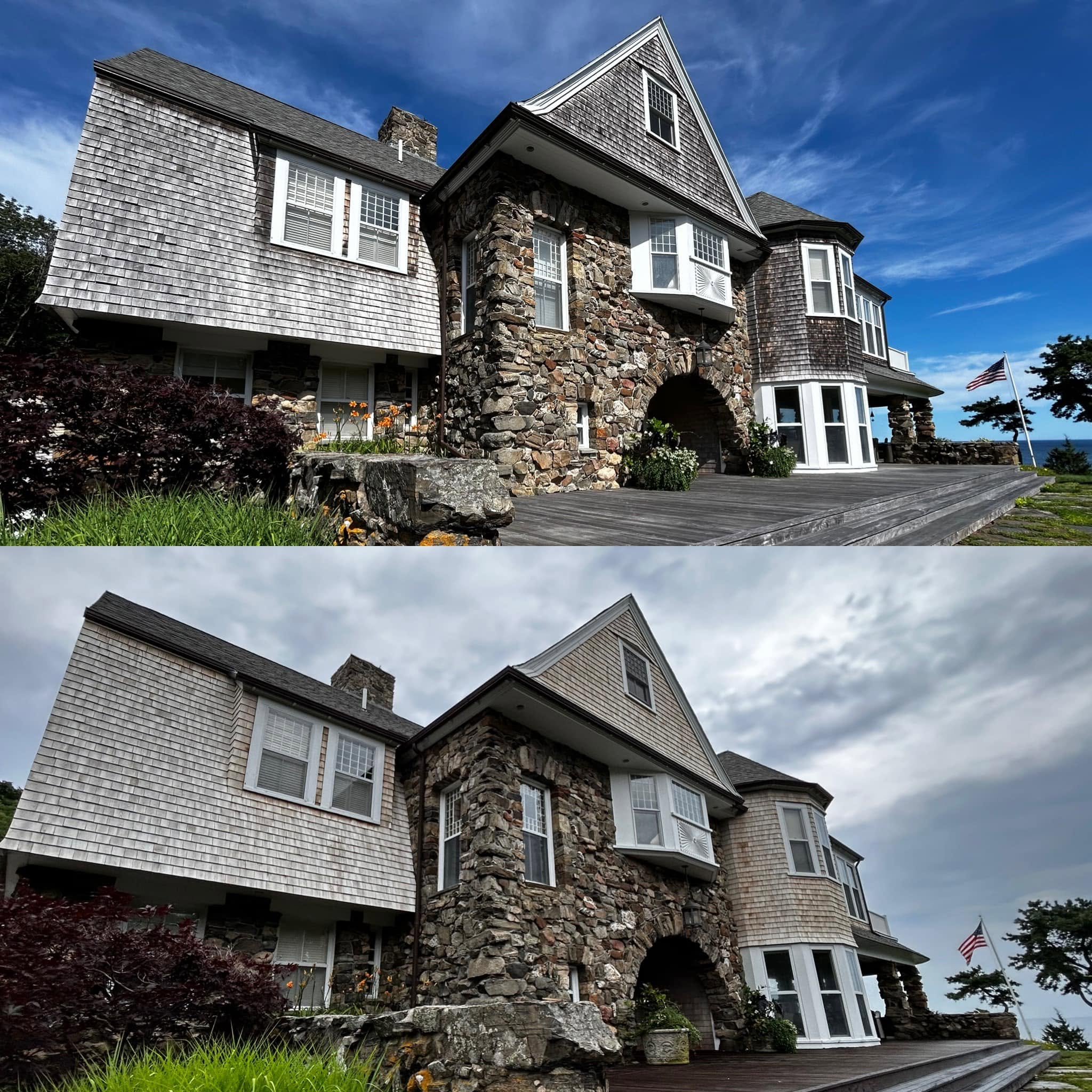 Coastal Stone & Shingle Estate — Exterior Washing — photo 4