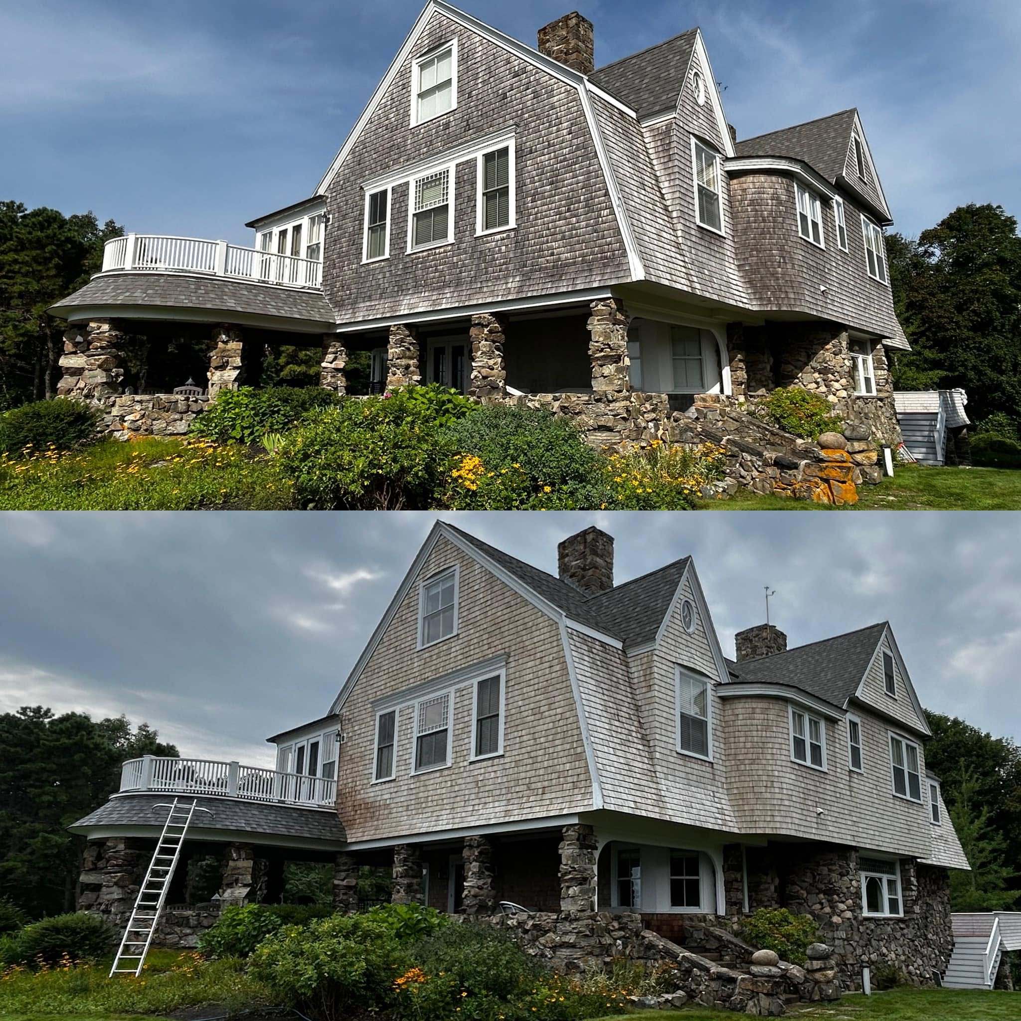Coastal Stone & Shingle Estate — Exterior Washing — photo 5