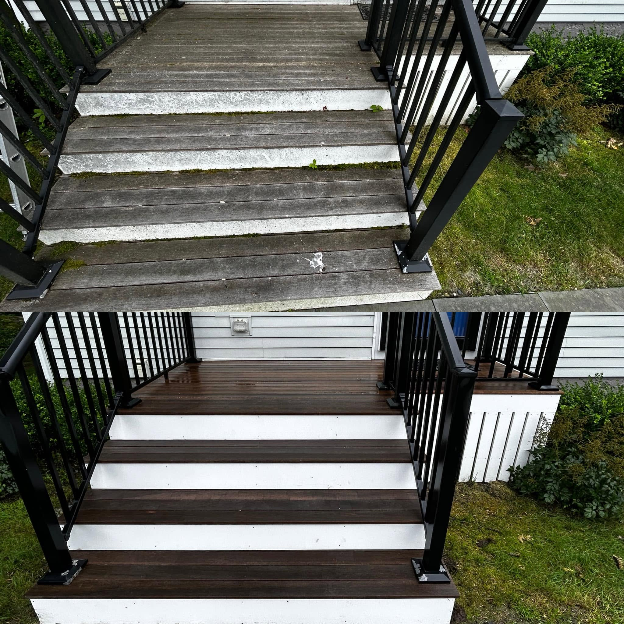 House, Steps & Deck Washing — Before & After — photo 1
