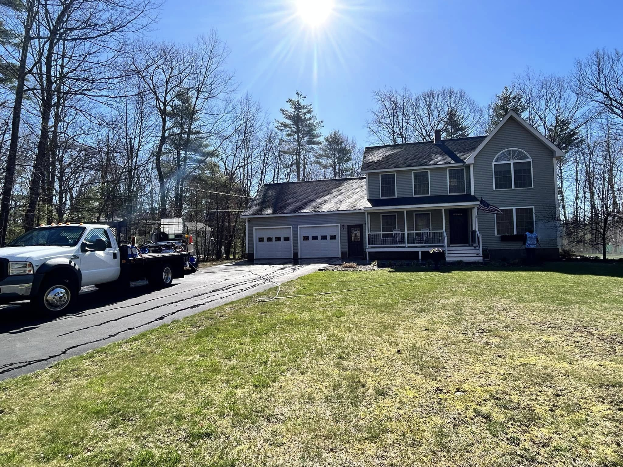 Presale Exterior Wash — Colonial Home — New Hampshire