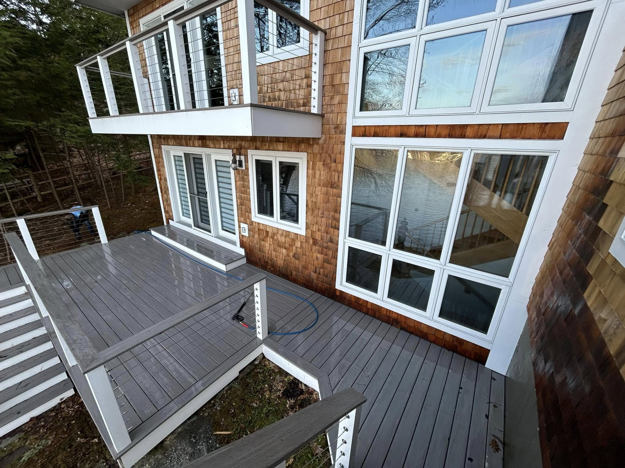 Lakefront Cedar Restoration — Trim Repaint & Stain Touch-Up Prep — photo 5