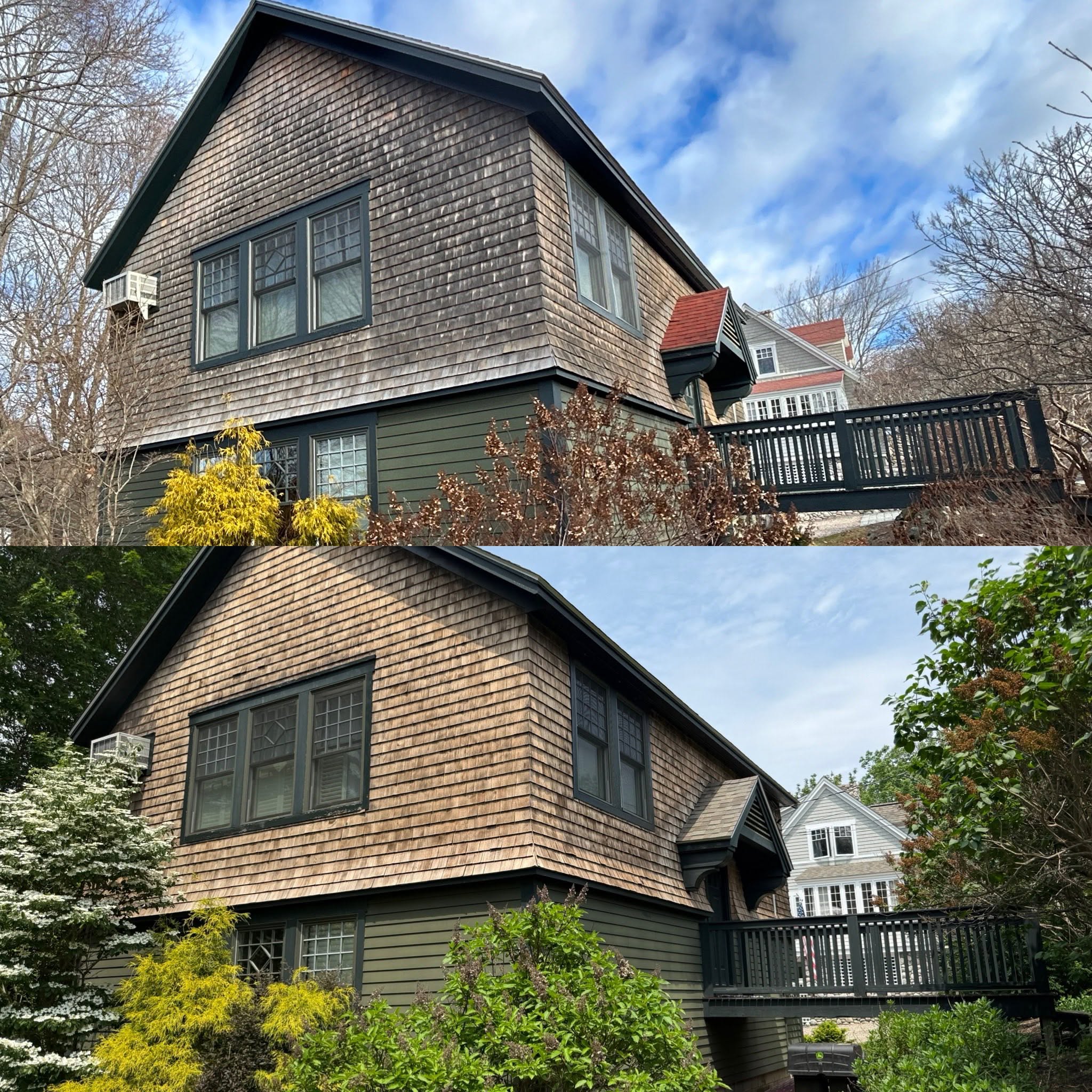 Rot Repair, Stain & Cedar Shingle Wash — Ogunquit, ME — photo 10