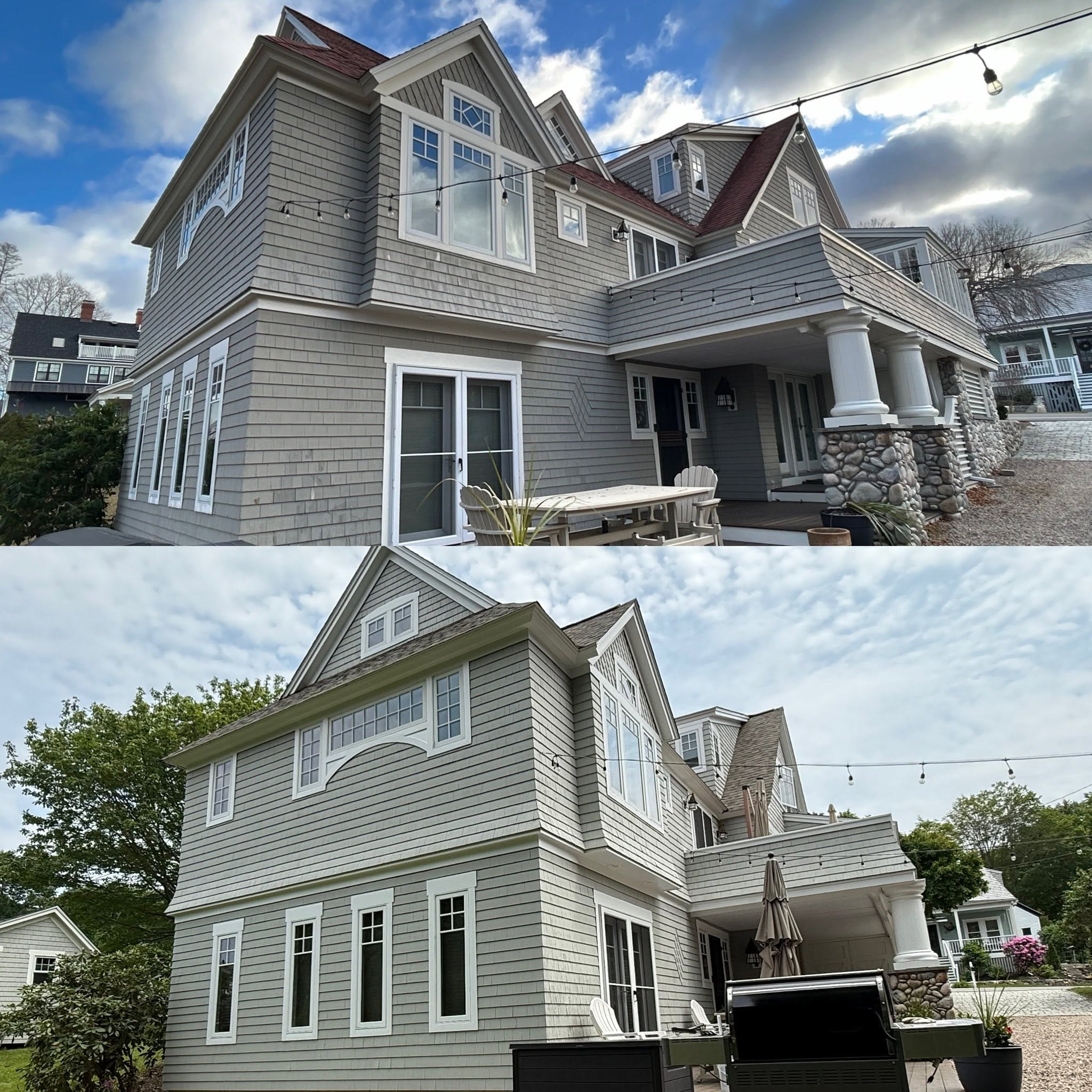 Rot Repair, Stain & Cedar Shingle Wash — Ogunquit, ME — photo 12