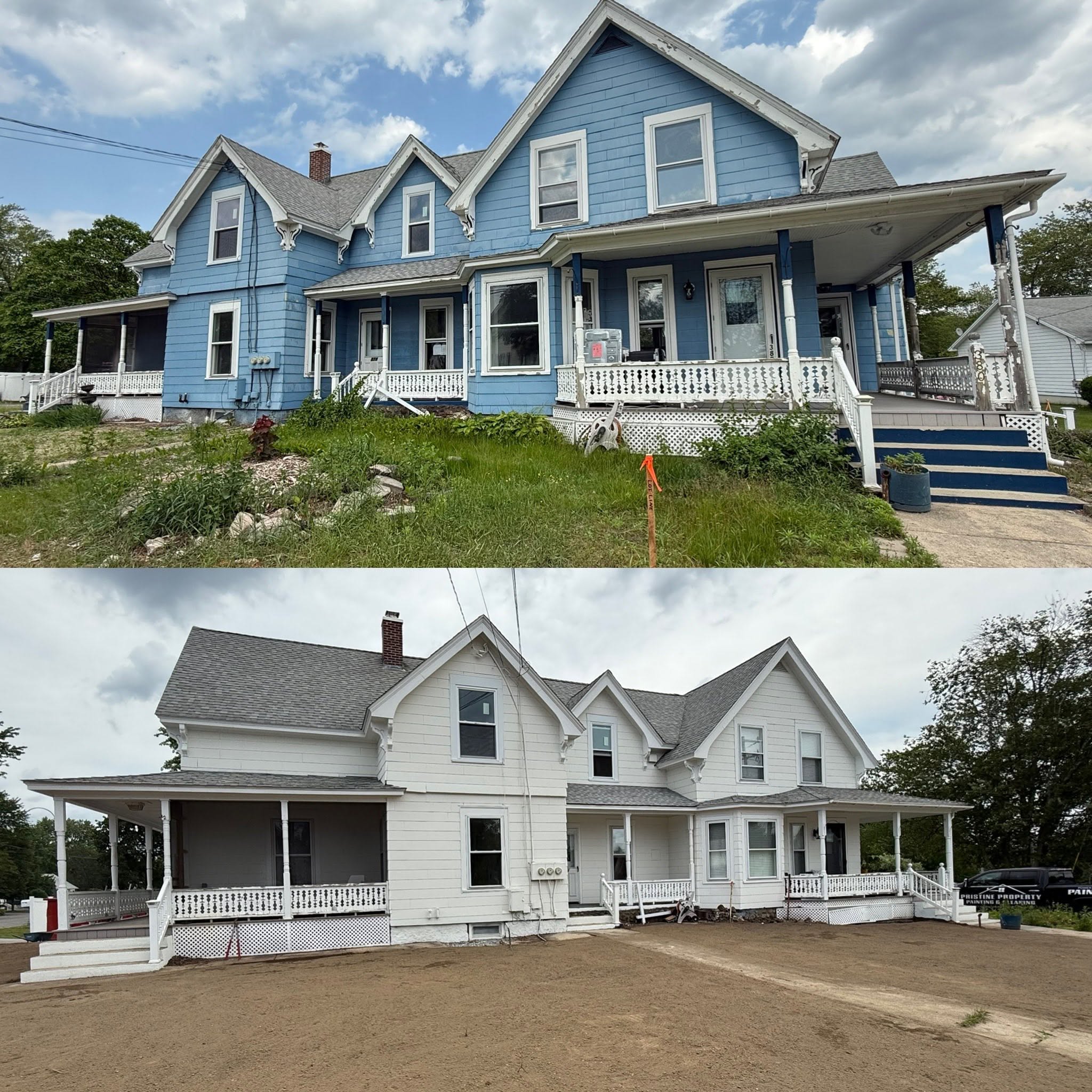 Rot Repair & Complete Siding and Trim Repaint — Manchester, NH