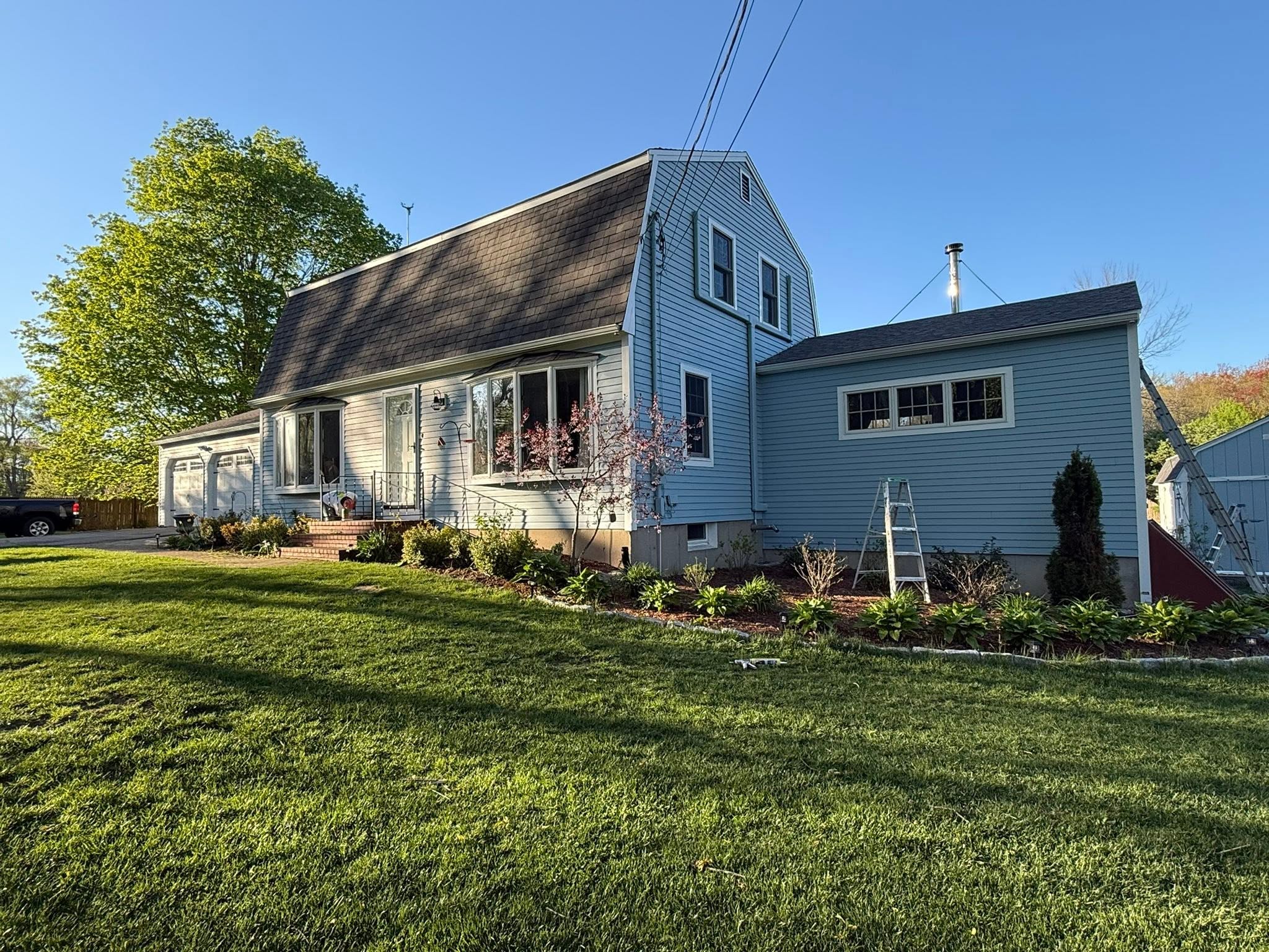 Exterior Stain & Trim Repaint with Carpentry — West Newbury, MA