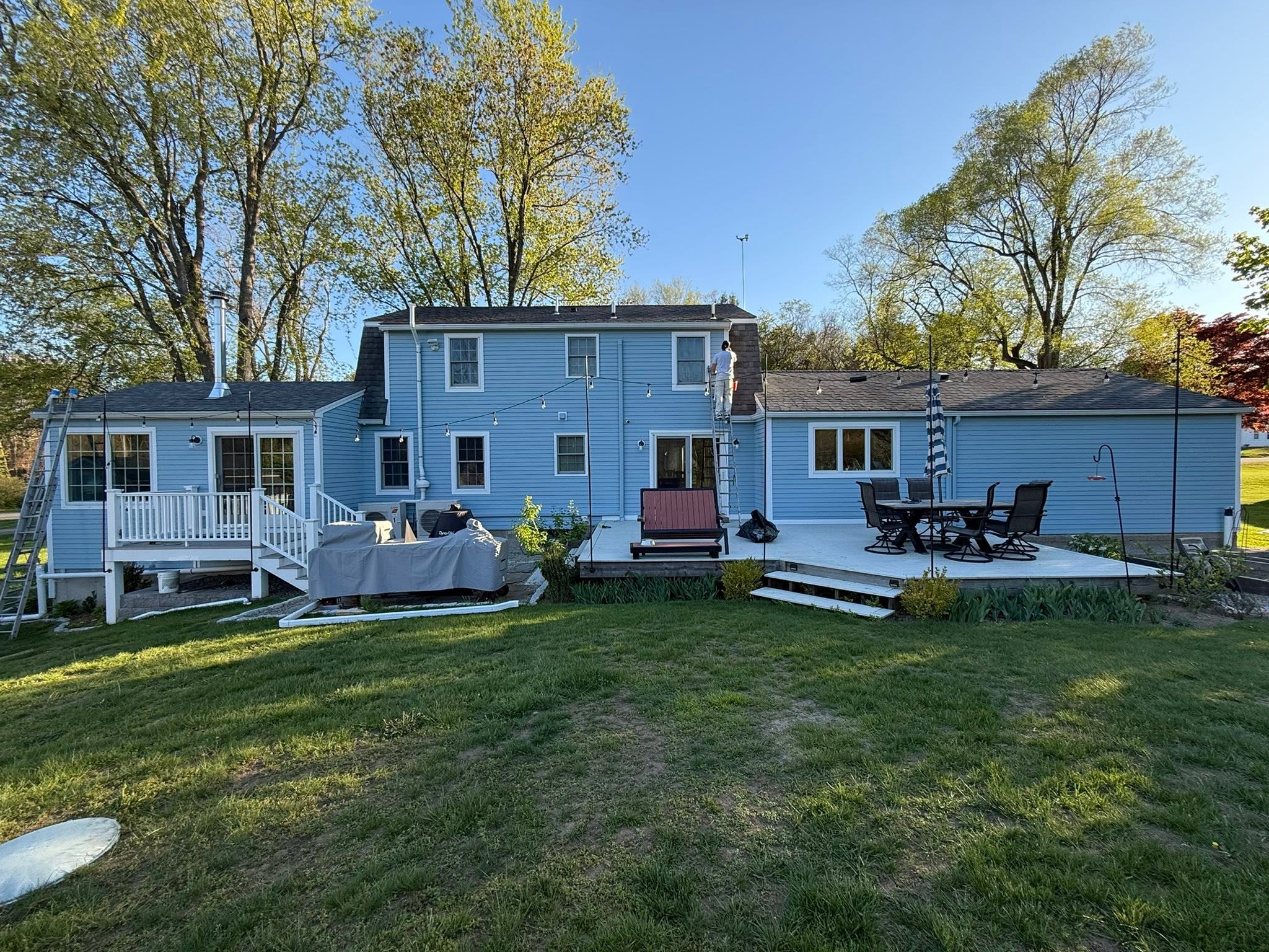 Exterior Stain & Trim Repaint with Carpentry — photo 2