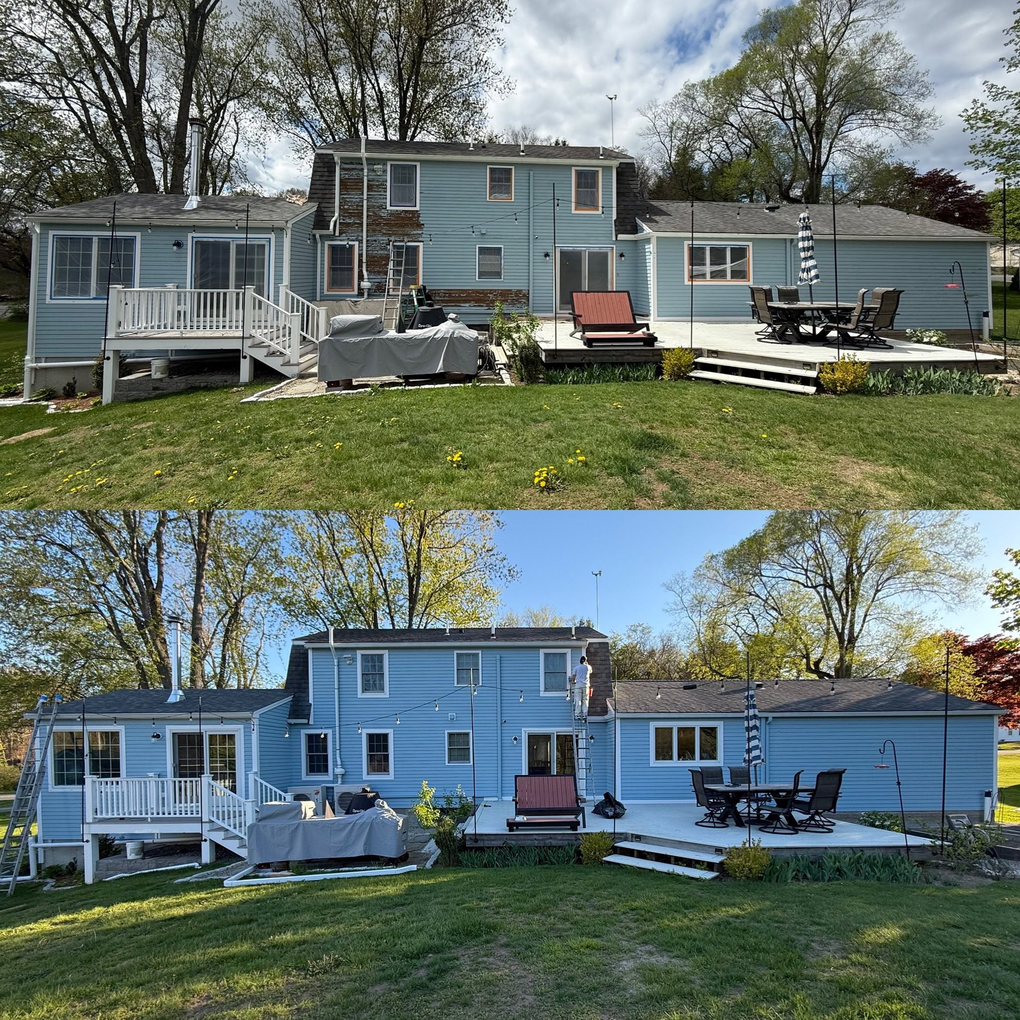 Exterior Stain & Trim Repaint with Carpentry — photo 4
