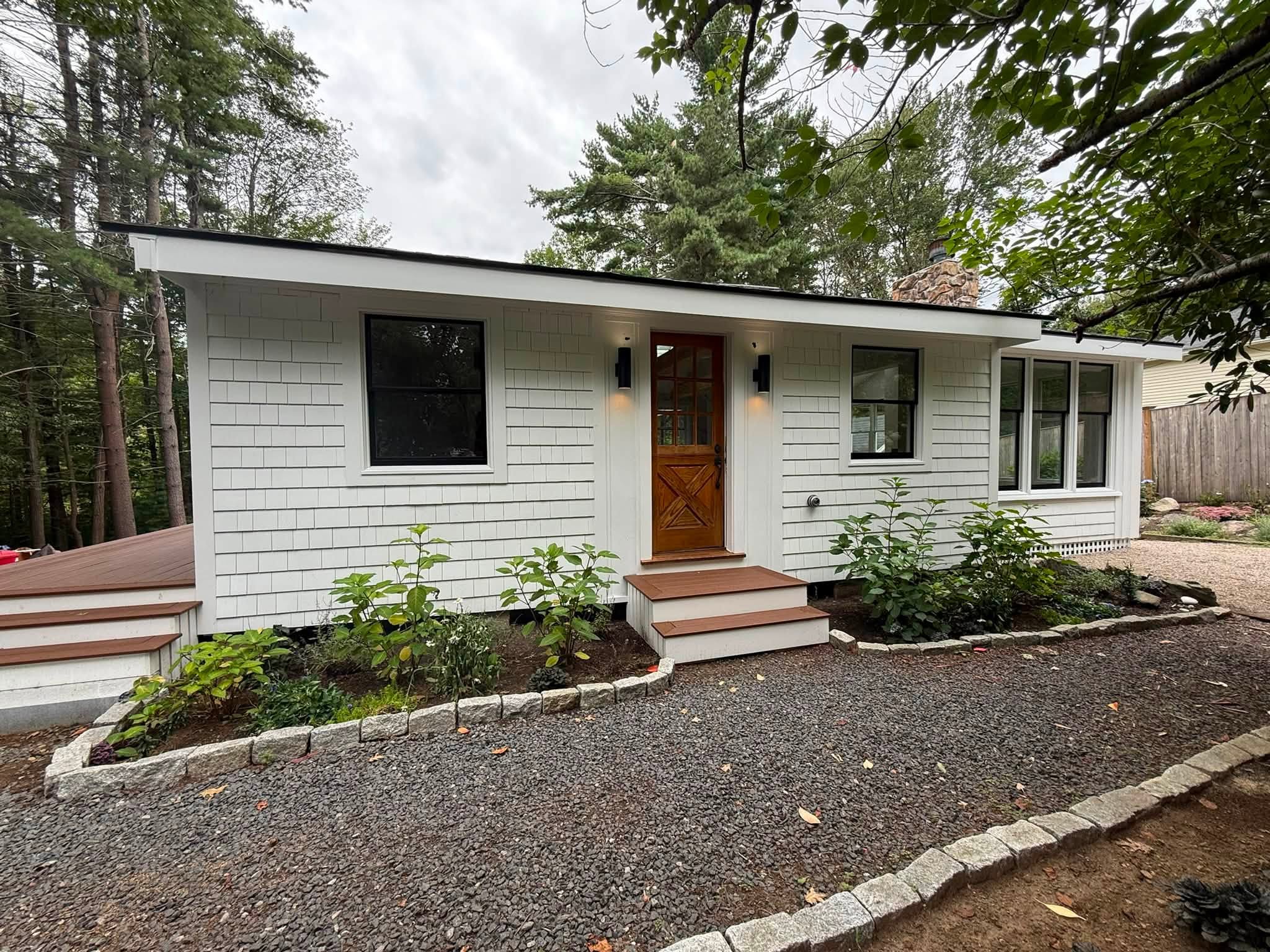 Complete Exterior Transformation — Black Windows, Front Door & Three-Season Room — York, ME