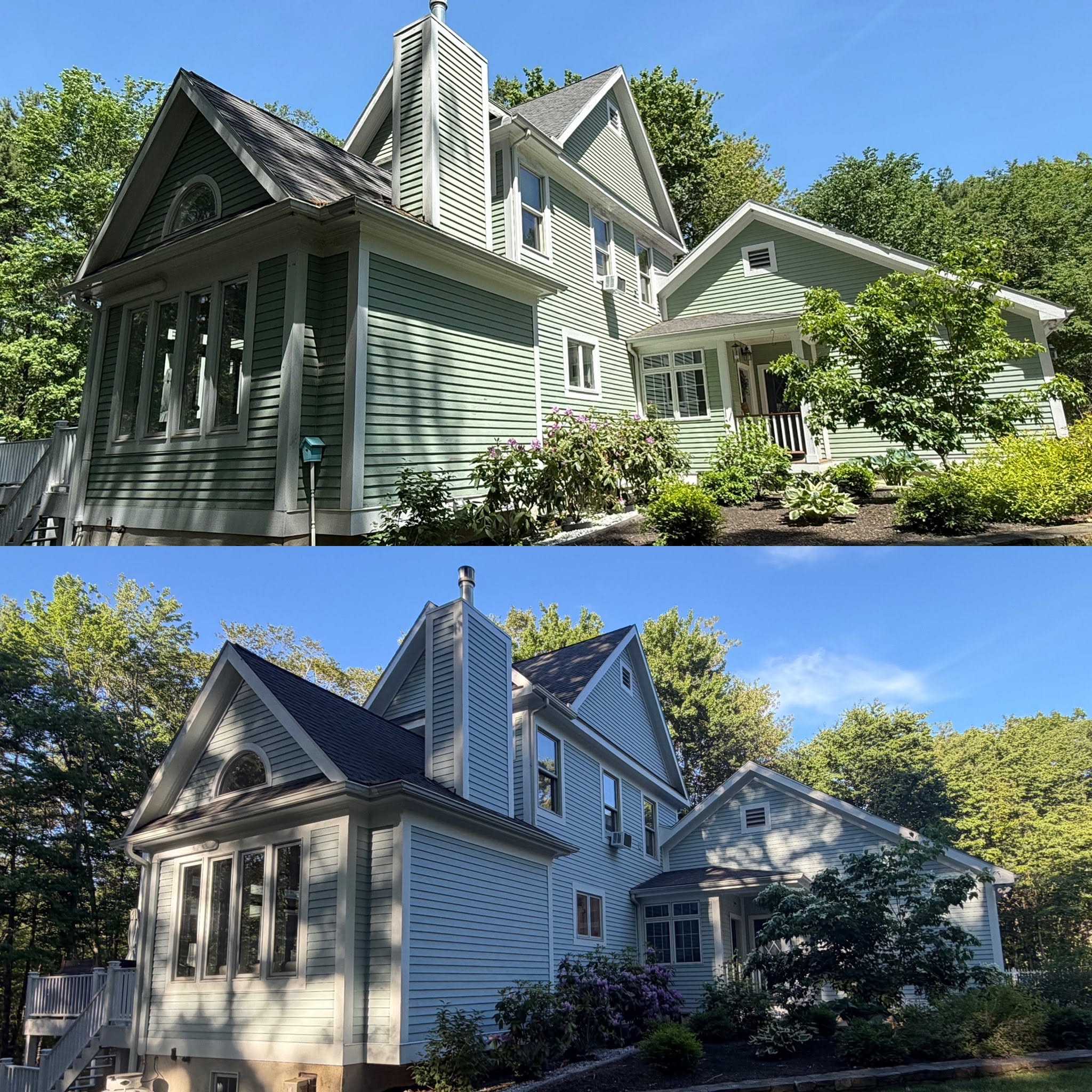 Full Exterior Repaint, Color Change & Chimney Rebuild — photo 10