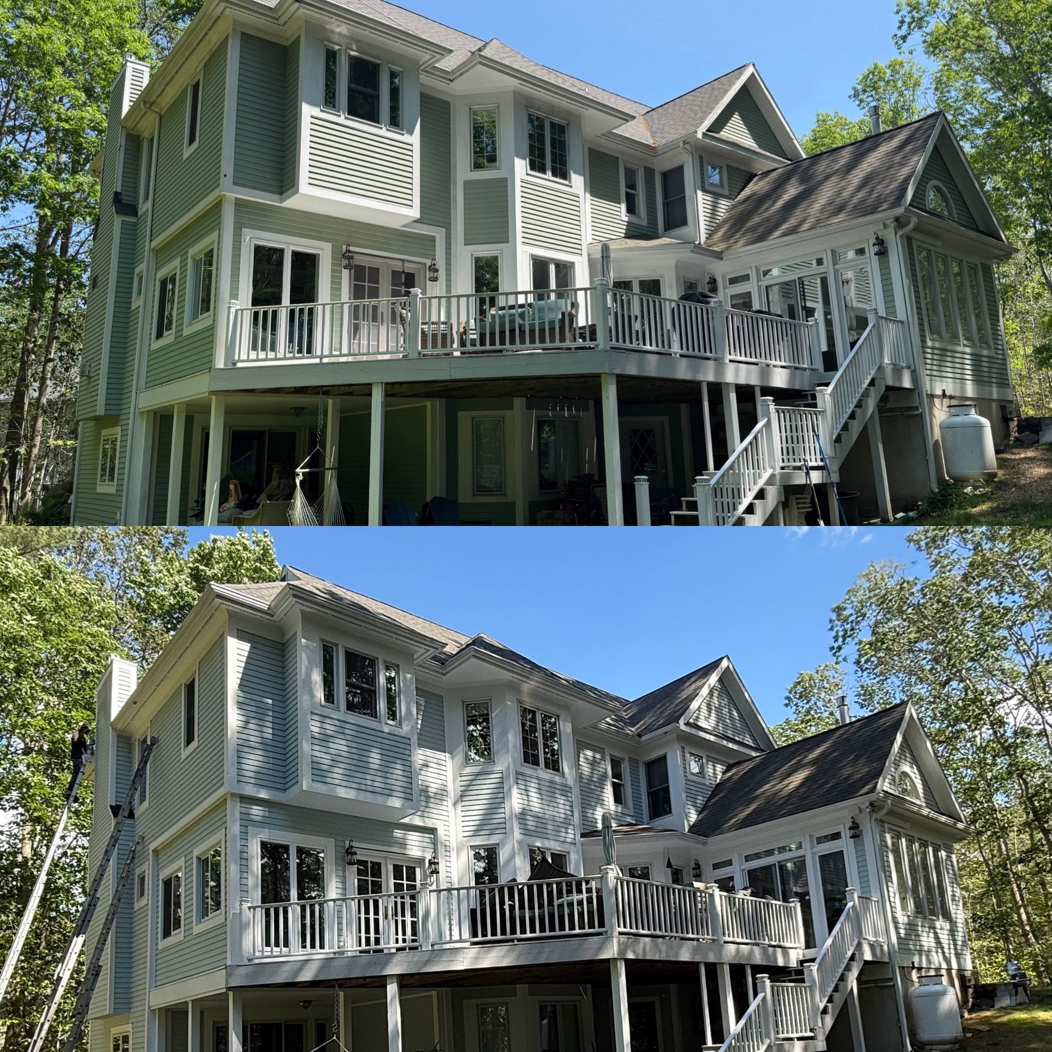 Full Exterior Repaint, Color Change & Chimney Rebuild — photo 11