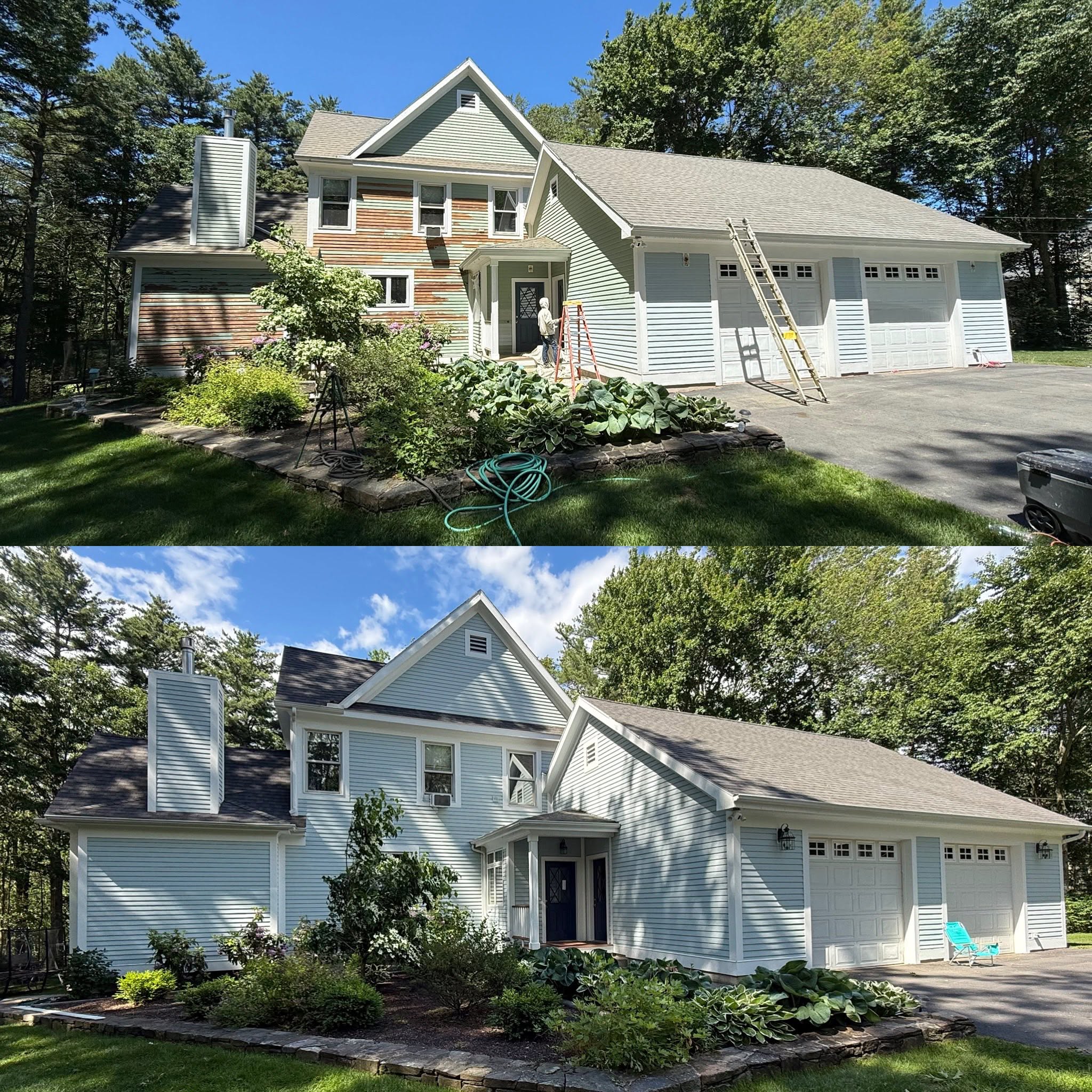 Full Exterior Repaint, Color Change & Chimney Rebuild — photo 14