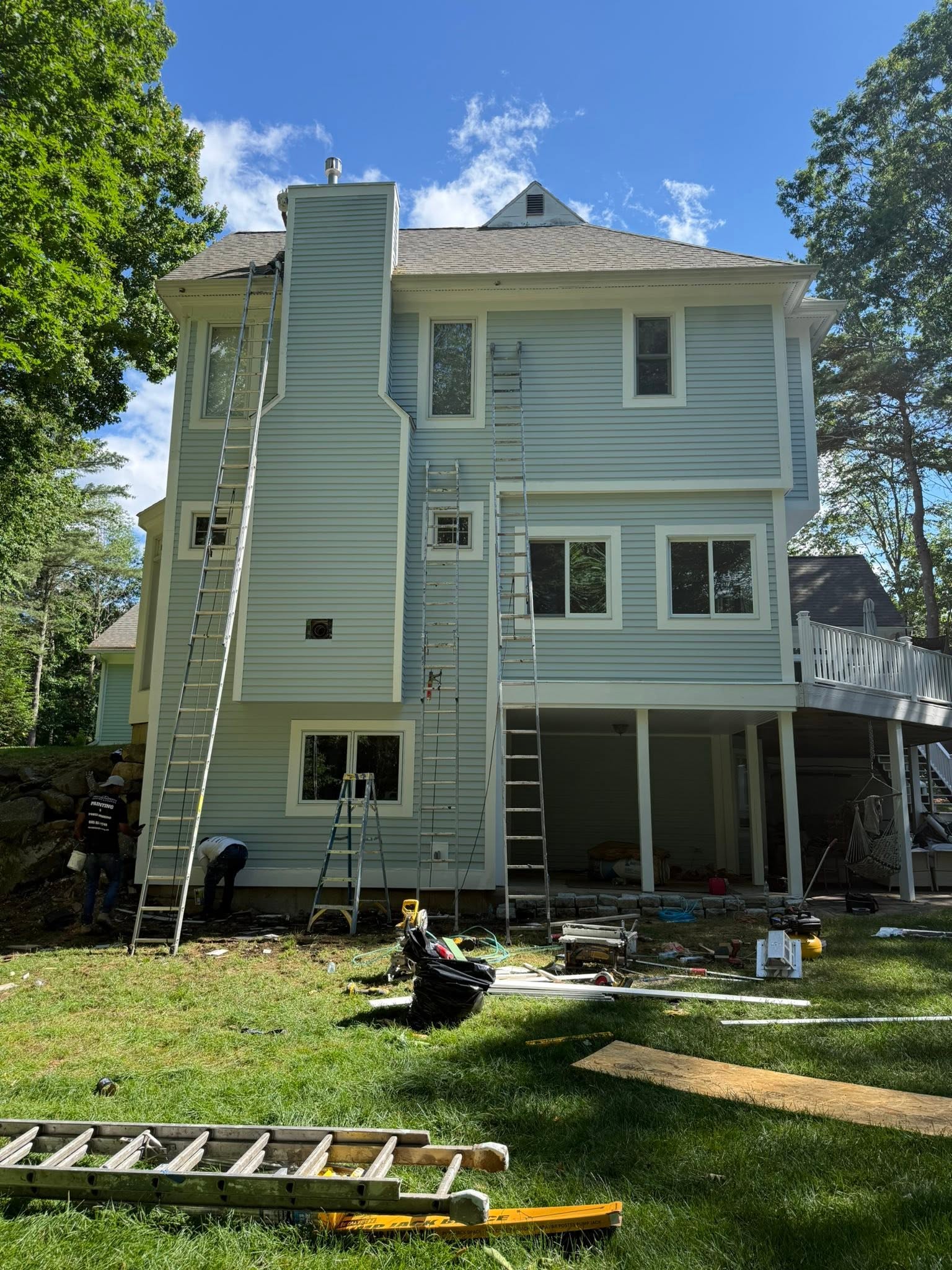 Full Exterior Repaint, Color Change & Chimney Rebuild — photo 4