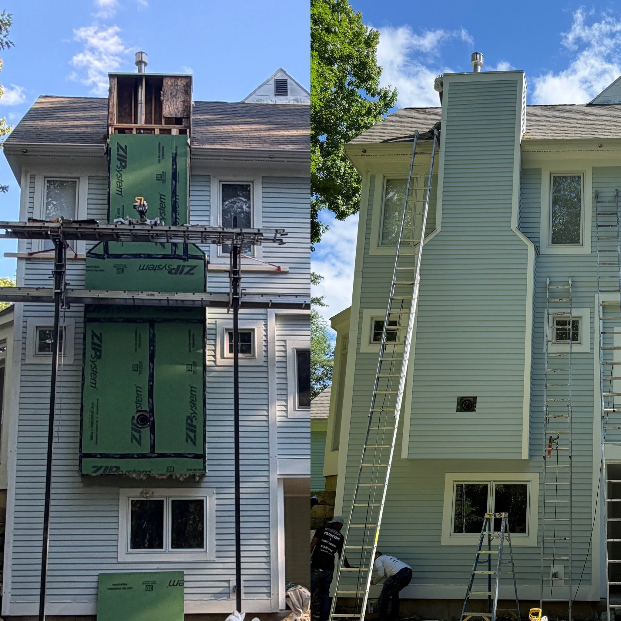 Full Exterior Repaint, Color Change & Chimney Rebuild — photo 8